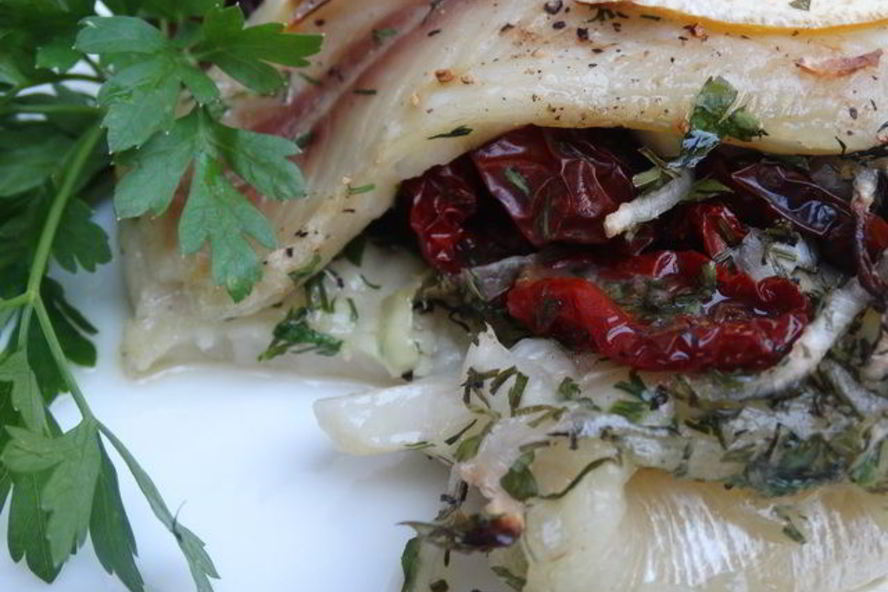 Рецепт рыбы с вялеными томатами