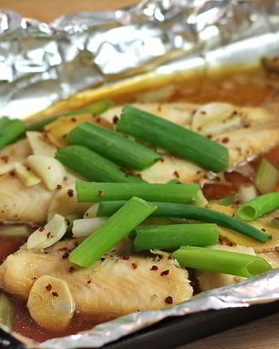 Рыба в духовке в фольге