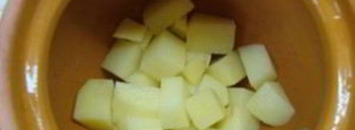 семга с картошкой в горшочках. Шаг 2