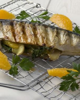 Скумбрия с апельсинами