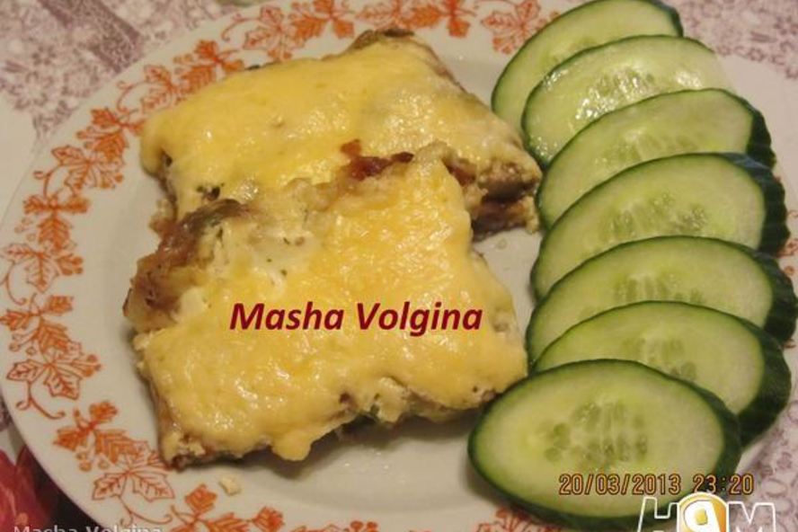 Рецепт сома запеченного с кабачками