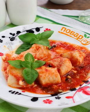 Треска в томатно-винном соусе