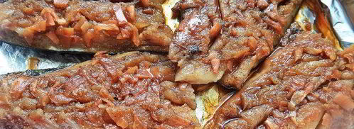 запеченная скумбрия с японской лапшой. Шаг 7