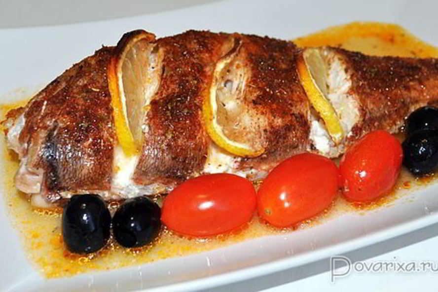 Рецепт запеченного морского окуня