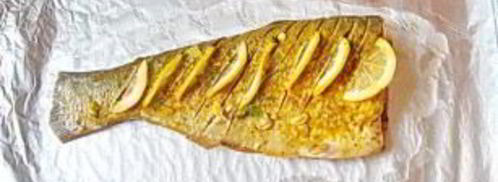 запеченный толстолоб с лимоном и зеленью. Шаг 2