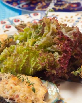 Запеченные мидии в сливочном соусе