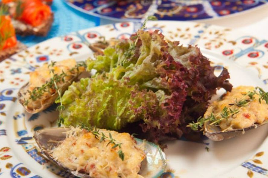 Рецепт запеченных мидий в сливочном соусе