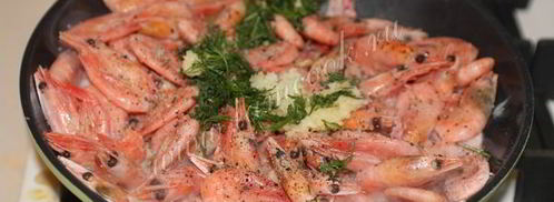 жареные креветки с чесноком к пиву. Шаг 4