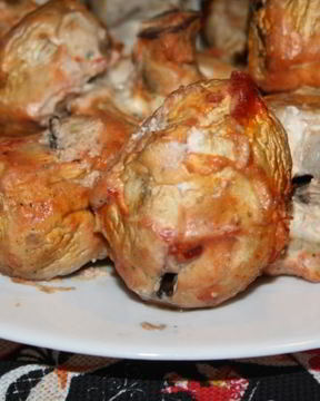 Грибной шашлык в сметане