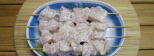 куриные шашлычки на шпажках в духовке для детей. Шаг 9