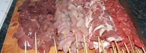 шашлычки из говядины, свинины и курицы. Шаг 8