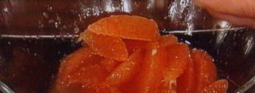 шашлык — ассорти из морепродуктов с салатом из грейпфрута. Шаг 2