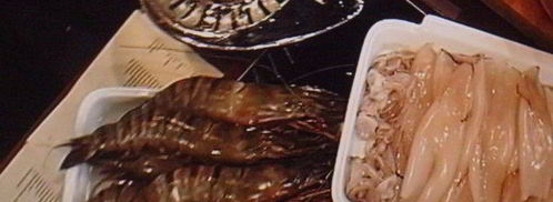 шашлык — ассорти из морепродуктов с салатом из грейпфрута. Шаг 6