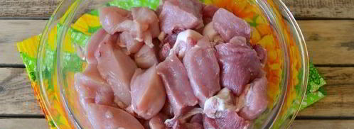 шашлык ассорти из свинины, курицы и овощей. Шаг 5