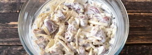 шашлык из куриных сердечек в сметане. Шаг 9