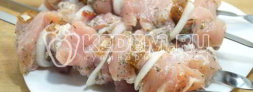 шашлык из курицы с корейкой. Шаг 8