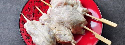 шашлык из курицы в духовке на шпажках. Шаг 5