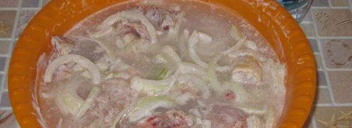 шашлык из курицы в майонезе. Шаг 4