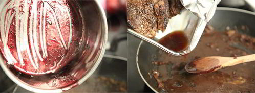 стейк из говядины с классическим винным соусом. Шаг 7