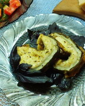 Стейк зубатки в духовке