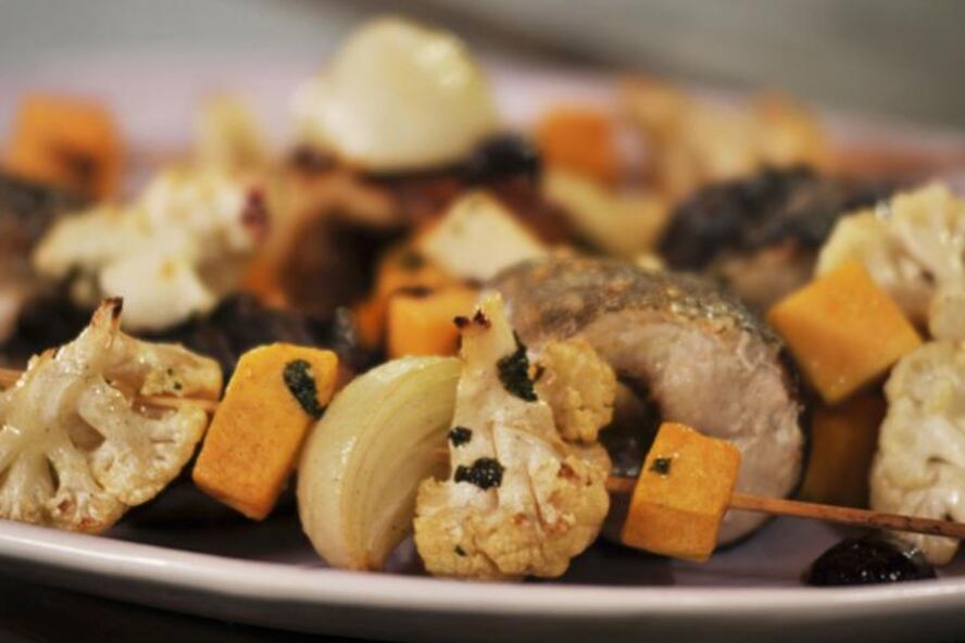 Рецепт стейков иза щук с запеченными овощами