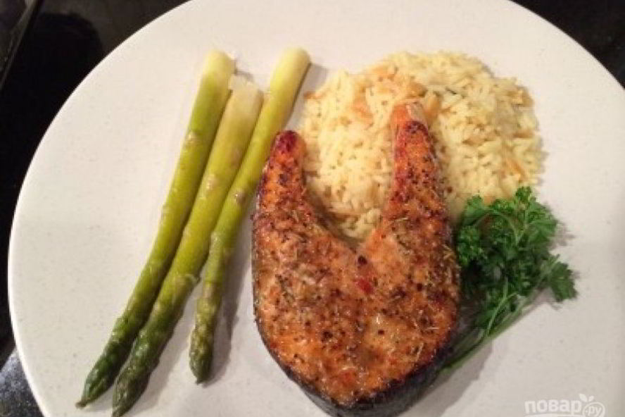 Рецепт стейков из семги в духовке