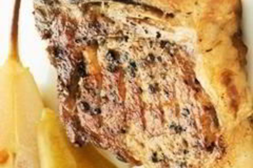 Рецепт свиных стейков с грушами