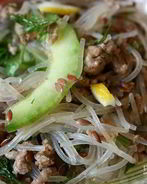 Стеклянная лапша с фаршем и овощами