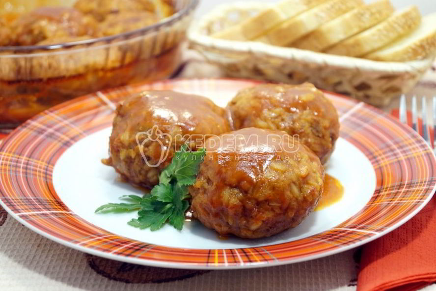 Рецепт тефтелей с рисома в духовке
