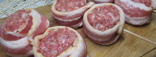 тефтели в беконе с начинкой из моцареллы. Шаг 5