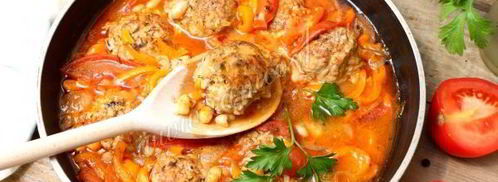 тефтели в томате с фасолью и перцем. Шаг 13