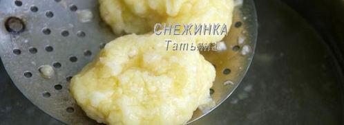 ленивые вареники с бананом и кабачком. Шаг 5