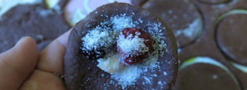 шоколадные вареники с ягодами. Шаг 9