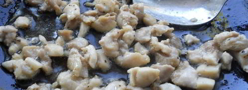 вареники из яичного теста с курицей и баклажанами. Шаг 4