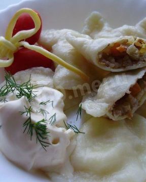 Вкусные вареники с гречкой и овощами