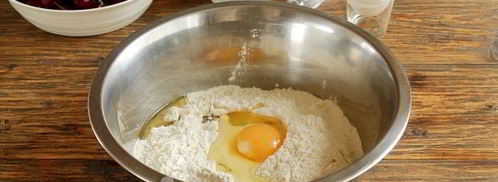 заварное тесто для вареников с вишней. Шаг 4