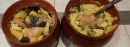 жаркое из курицы, картошки и грибов. Шаг 7