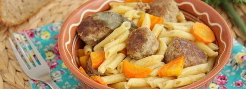 жаркое с фрикадельками и макаронами. Шаг 6