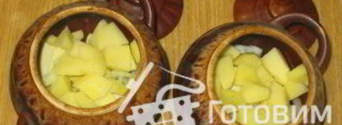 жаркое с грибами в горшочках. Шаг 3