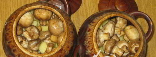 жаркое с грибами в горшочках. Шаг 4