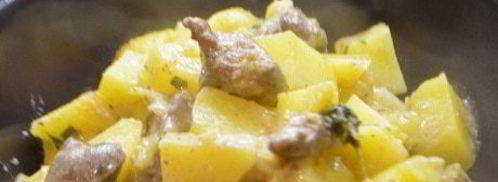 жаркое с картофелем и куриной печенью. Шаг 5