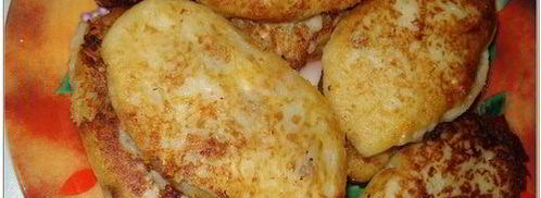 картофельные зразы и лепешки с одной начинкой. Шаг 5