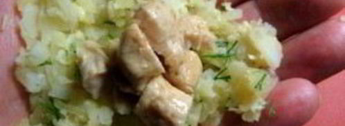 картофельные зразы с курицей. Шаг 3