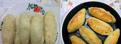 картофельные зразы с сосиской. Шаг 6