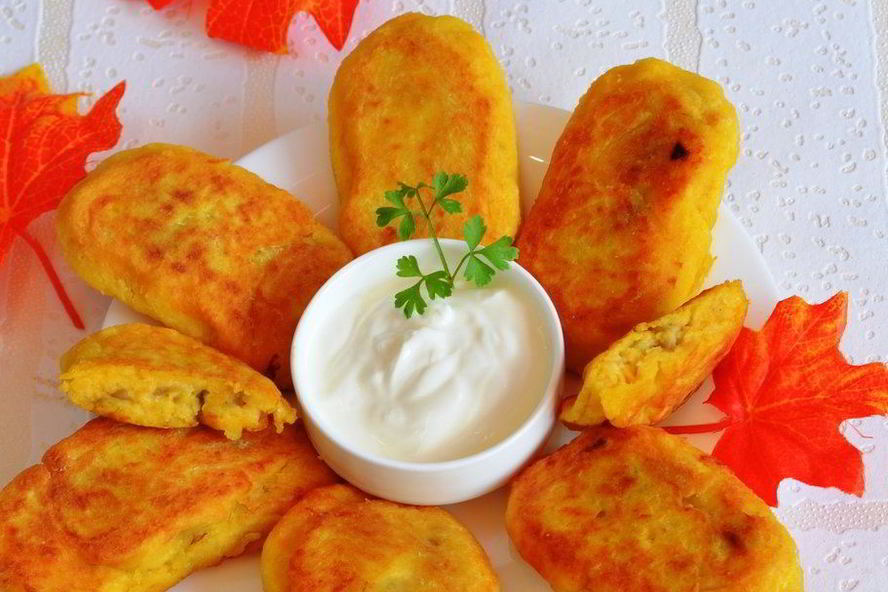 Рецепт зраз тыквенно-картофельные с грибами