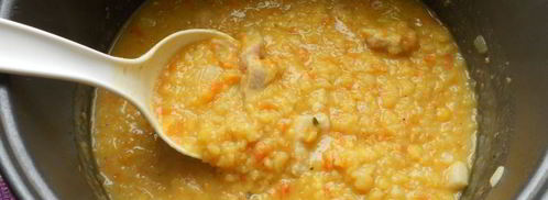 гороховая каша со свининой в мультиварке. Шаг 6