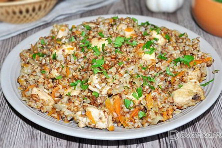 Рецепт гречки по-купечески с куриным филе