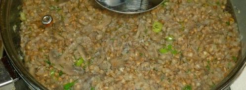 гречка с грибами и луком. Шаг 13