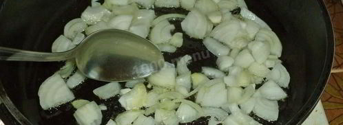 гречка с грибами и луком. Шаг 4