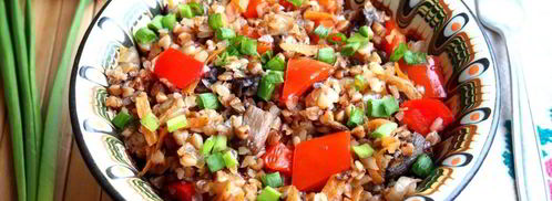 гречка с грибами и овощами в духовке. Шаг 11